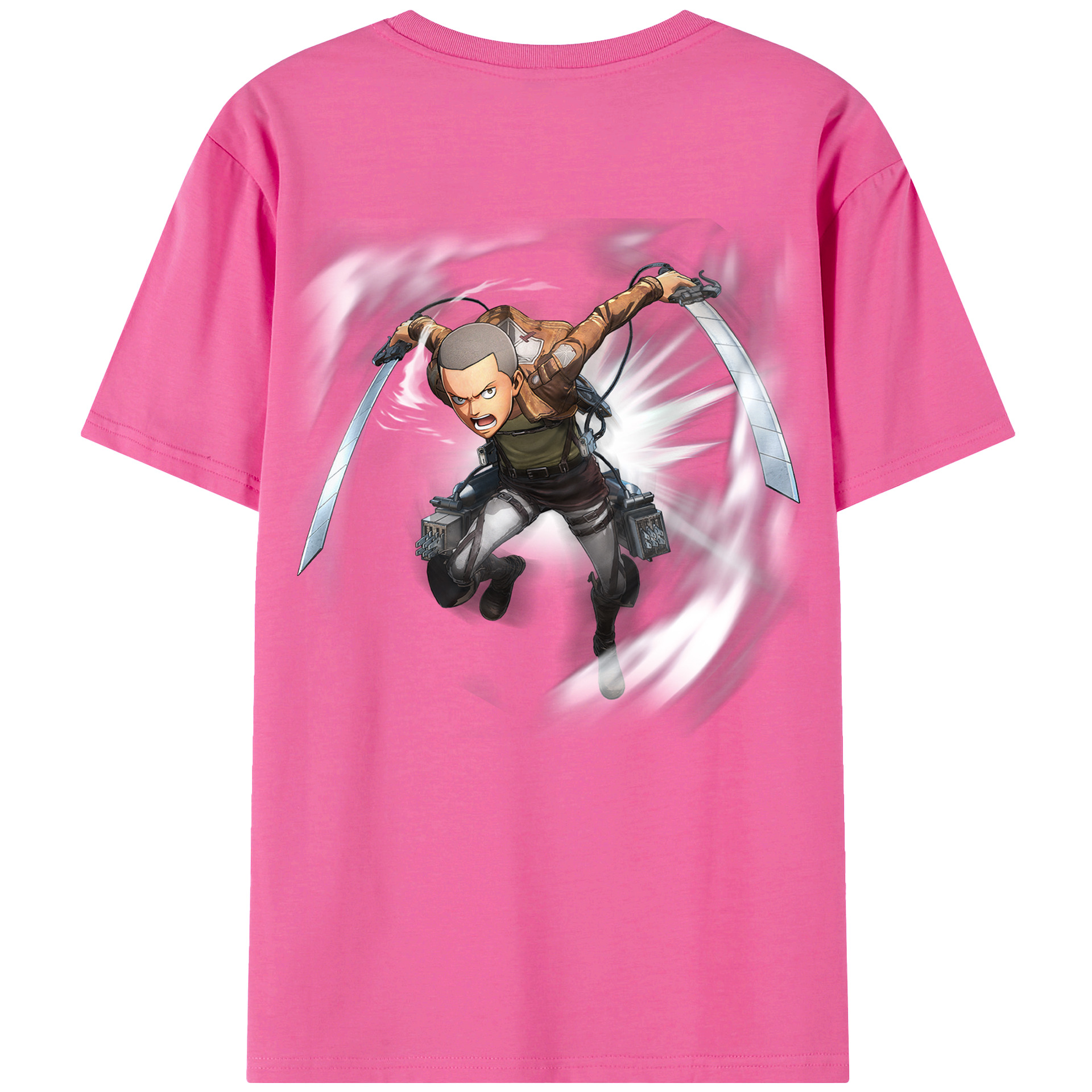 （画像用） 進撃の巨人 コニー·スプリンガー Attack on Titan Connie Springer レディース半袖Tシャツ(バックプリント)
